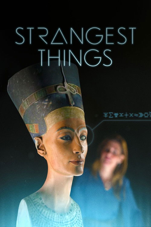 The poster features a woman in an ancient Egyptian-style headdress against a dark background, with a faint, ethereal figure in the background. The muted blue tones and soft lighting create a mysterious and slightly eerie atmosphere, hinting at the show's blend of historical intrigue and supernatu...