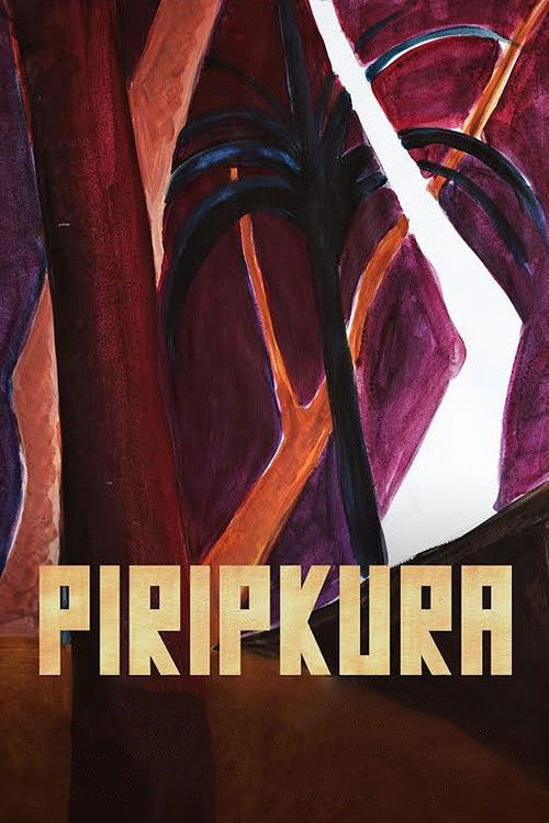 The poster features a dramatic, abstract composition with swirling, dark purple and red tones, evoking a sense of mystery and intrigue. The title "PIRIPKURA" is boldly displayed in gold lettering at the bottom, suggesting an epic or legendary tale. The overall mood is one of suspenseful anticipat...