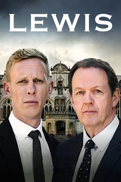 The poster features two men in formal suits against a backdrop of an ornate building under a dramatic sky. The muted tones and serious expressions convey a sense of intrigue and drama, hinting at a complex narrative.