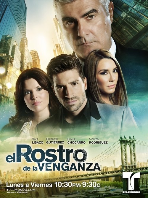 The poster features three characters against a dramatic backdrop of a city skyline, with warm tones and a sense of mystery. The mood is intense, suggesting a thriller or drama.