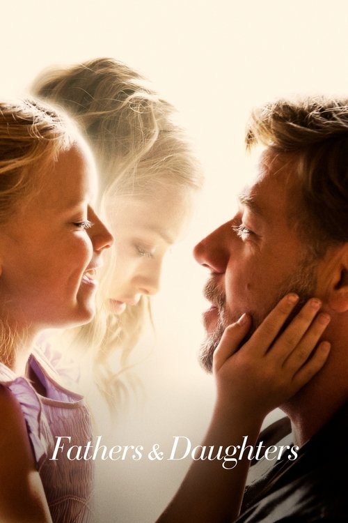 The poster features a tender moment between a father and daughter, with a soft, ethereal glow illuminating their faces. The warm, golden tones evoke a sense of intimacy and nostalgia, capturing the emotional depth of their relationship.