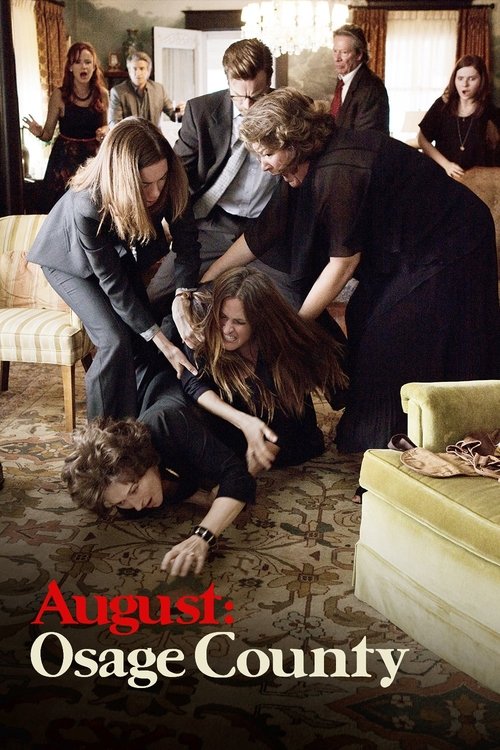 The poster depicts a tense scene with a man on the floor, surrounded by several women in dark clothing, suggesting a dramatic confrontation. The muted tones and shadowy figures evoke a suspenseful atmosphere, while the red title text adds a touch of urgency and drama.