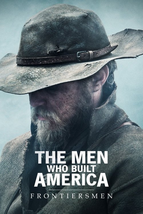 The poster features a rugged man in a wide-brimmed hat with a weathered, dusty appearance, exuding a sense of resilience and historical significance. The muted tones of gray and brown evoke a somber yet powerful mood, suggesting themes of exploration, struggle, and the enduring legacy of frontier...