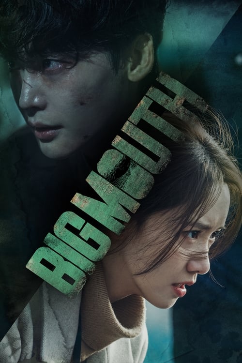 The poster features a young man and woman in a tense, dramatic pose against a dark, moody background. The title "BIG MOUTH" is prominently displayed in bold, green letters, adding a gritty, urban feel. The overall mood is intense and suspenseful, capturing the essence of the show's comedic yet se...