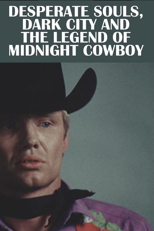The poster features a close-up of a man in a black cowboy hat, wearing a purple shirt with a floral pattern. The dark, moody background evokes a sense of mystery and drama. The bold white text at the top hints at a gritty, noir-style film.