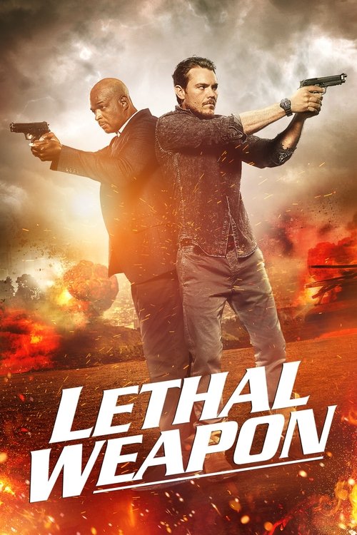 The poster features two men in action poses against a fiery, chaotic backdrop. The intense, action-oriented mood is conveyed through the explosive background and the bold, bolded title at the bottom.