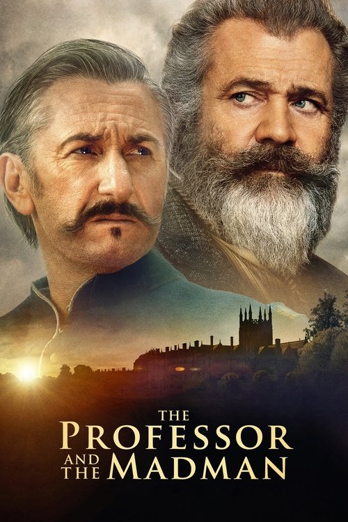 This movie poster features two men, one with a mustache and the other with a beard, set against a backdrop of a castle and sunset. The colors are warm and earthy, suggesting a historical or dramatic tone. The mood is serious and contemplative, hinting at a complex narrative involving both intelle...