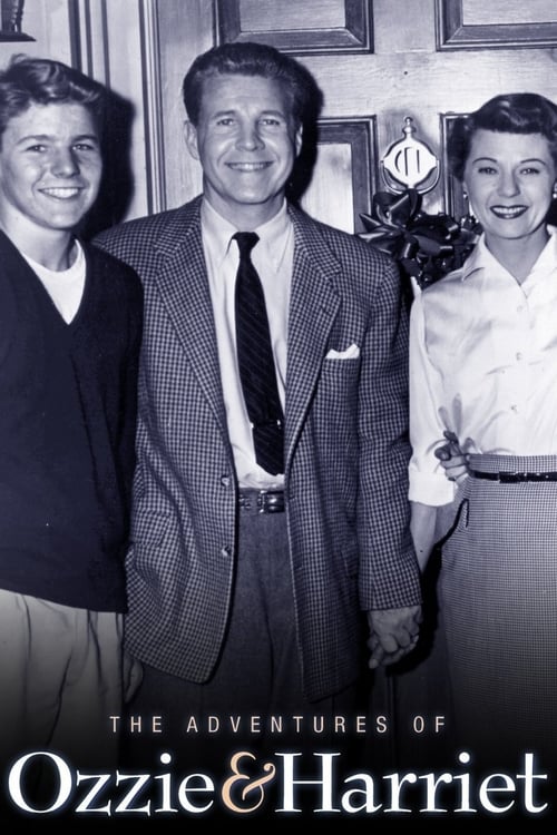 This vintage poster captures three smiling characters in a classic black-and-white setting. The warm tones of their clothing and the cheerful expressions convey a nostalgic, joyful mood. The title at the bottom hints at their adventurous stories.