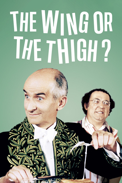 The poster features two men against a muted green background. The man in the foreground, wearing a patterned shirt, looks directly at the viewer with a confident expression. Behind him, another man in a suit gestures with his hand, creating a dynamic composition. The bold white text at the top, "...