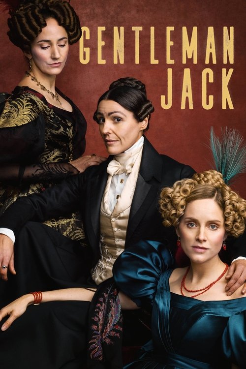 The poster features three elegantly dressed women in period attire, exuding sophistication and mystery. The dark, rich background with gold text adds a dramatic, historical atmosphere. The mood is mysterious and intriguing, hinting at a captivating story about a gentleman named Jack.