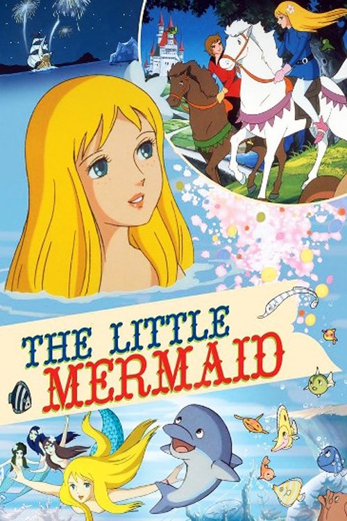 The poster features a young girl with blonde hair in the foreground, surrounded by vibrant colors like blue, pink, and green. In the background, a mermaid and a knight on horseback are depicted, suggesting a magical adventure. The overall mood is whimsical and enchanting, capturing the essence of...