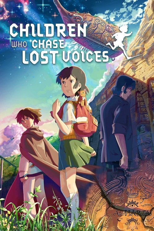 This vibrant poster features three animated characters in a dreamy, magical forest setting. The warm sunset hues blend with the whimsical, pastel colors that evoke a sense of wonder and adventure. The characters' expressions convey curiosity and determination, suggesting a story filled with magic...