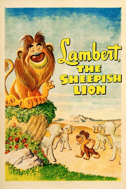 The poster features a cheerful lambent lion with a joyful expression, surrounded by playful sheep and a curious monkey. The vibrant colors of the background—sky blues, green grass, and earthy tones—create a lively and inviting atmosphere. The playful characters evoke a sense of fun and adventure,...