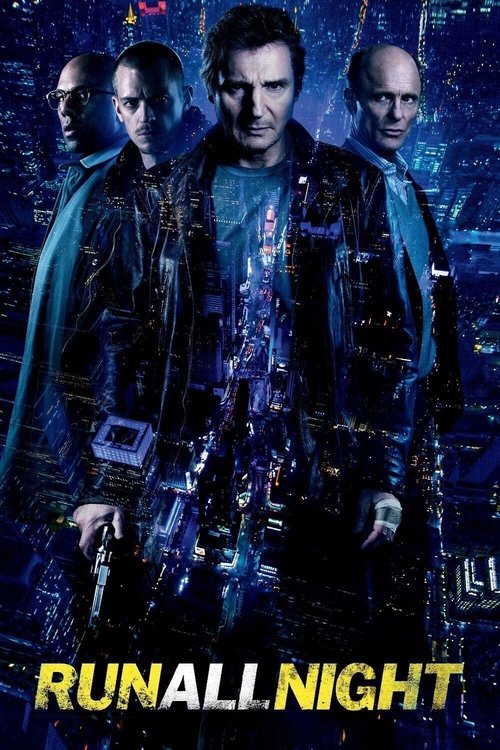 The poster features four men in dark, tactical clothing against a cityscape at night, evoking a gritty, action-packed atmosphere. The cool blue tones and urban backdrop suggest a high-stakes thriller, while the bold title at the bottom hints at an intense narrative.
