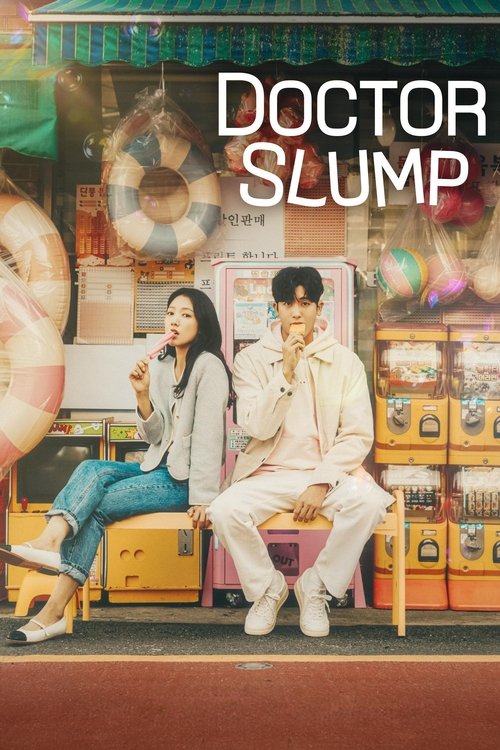 The poster features two characters sitting on a bench in a vibrant, colorful shop. The warm, inviting colors create a cozy atmosphere, while the playful and slightly humorous expressions of the characters suggest a lighthearted and fun-filled narrative.
