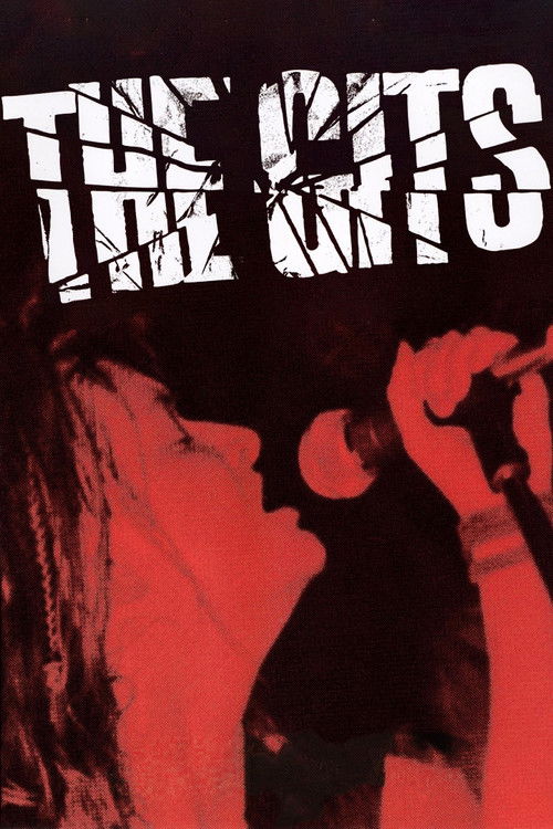 The Gits poster features silhouettes of two figures in a tense, dramatic pose against a vivid red background. The bold, distressed typography of "THE GITS" evokes a gritty, urban atmosphere. The overall mood is one of suspense and intensity, capturing the essence of a high-stakes musical performa...