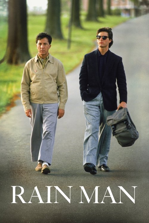 Two men walk down a tree-lined path, carrying a bag. The warm beige and blue tones evoke a nostalgic, reflective mood. The poster suggests a story of friendship and loss.