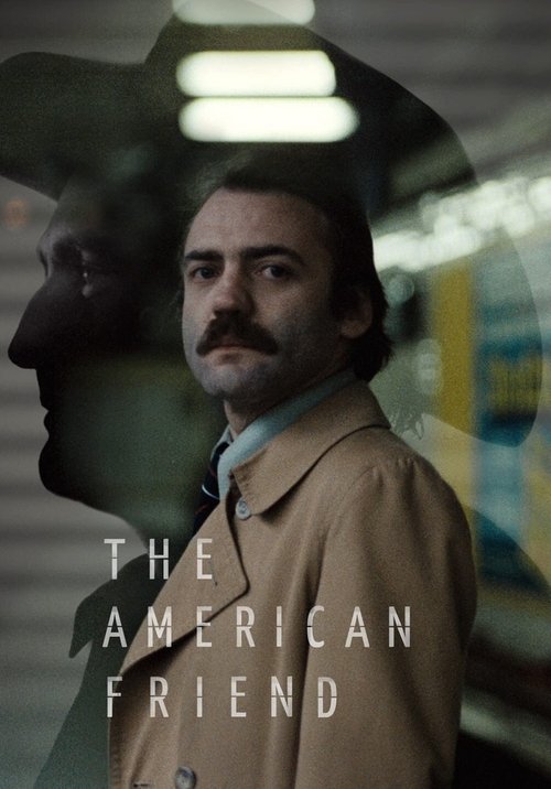 The poster features a man with a mustache and tan jacket, set against a dimly lit subway scene. The muted tones and shadowy figures evoke a noir atmosphere, suggesting a gritty, character-driven story.