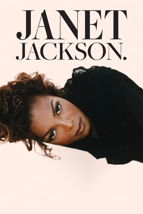 The poster features a close-up of Janet Jackson with her curly hair framing her face, exuding confidence and allure. The bold, black serif typography against a soft pink background creates a striking visual contrast. The mood is mysterious and captivating, drawing viewers into the mysterious worl...