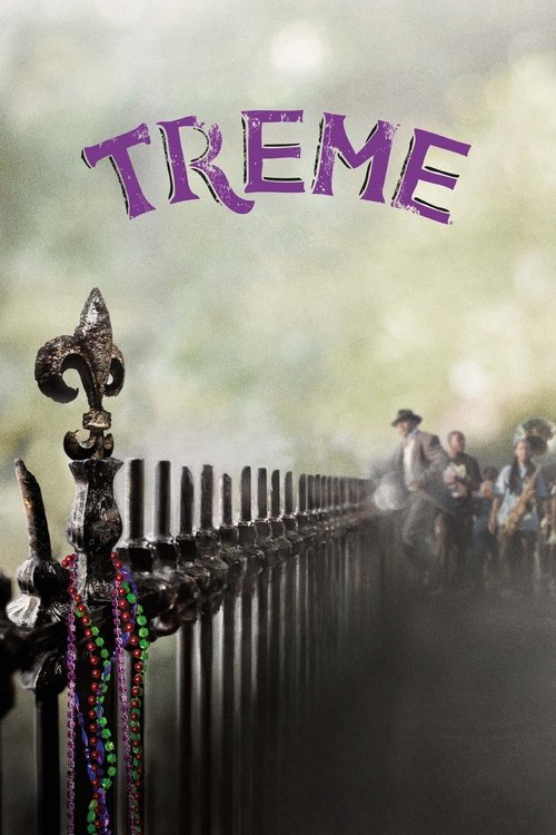 The poster features a dark, ominous fence with a menacing figure at the top, evoking a sense of dread. The word "TREME" is prominently displayed in purple, adding to the eerie atmosphere.