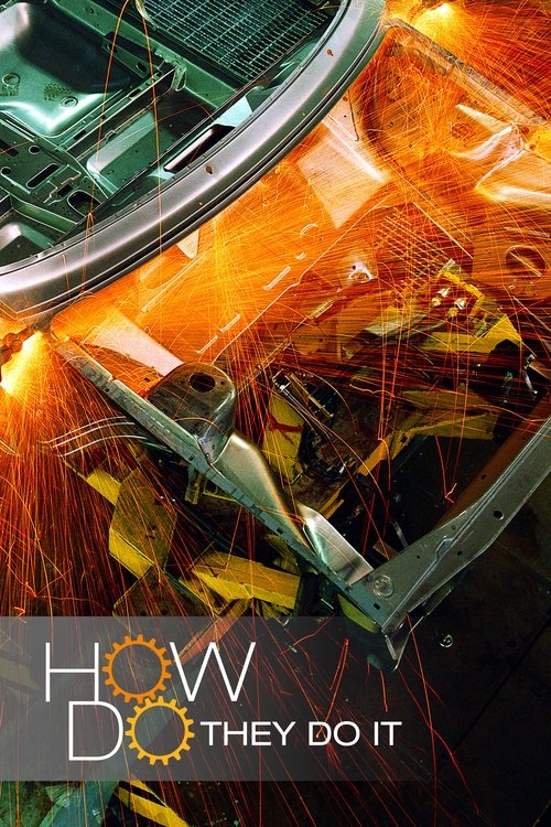 The poster features a dramatic scene of a person welding, with bright sparks flying from the intense orange and yellow light. The metallic tools and machinery gleam under the glow, emphasizing the precision and skill involved. The overall mood is one of focused energy and industrial craftsmanship.