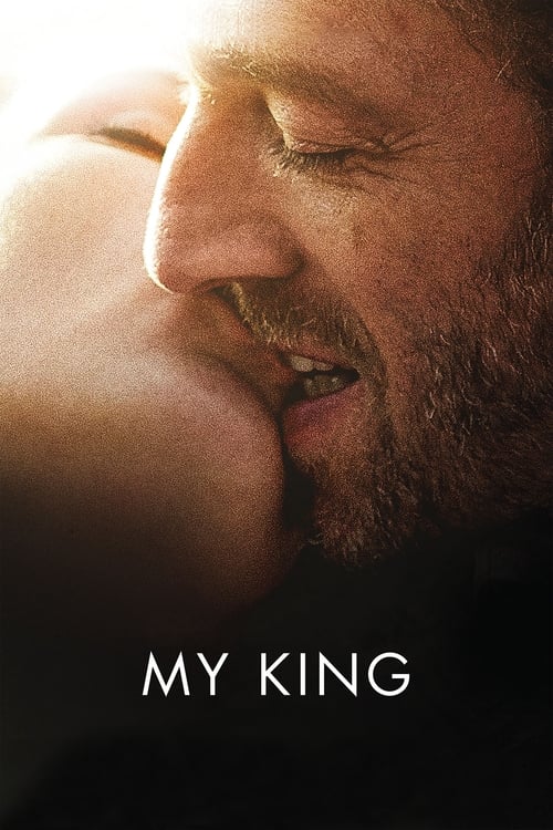 The poster captures a tender, intimate moment between two men sharing a kiss, their faces close together in warm, golden lighting. The dark background emphasizes the soft glow of their expressions, conveying a sense of passion and emotional connection. The title "MY KING" is subtly placed at the ...