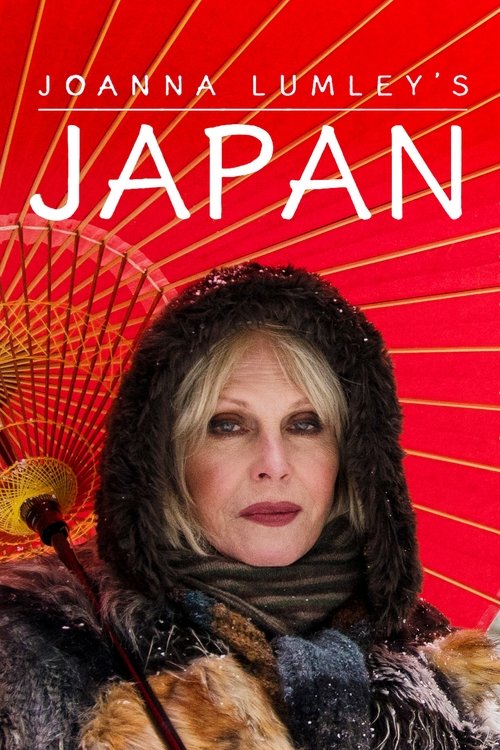 The poster features a striking portrait of Joanna Lumley in a fur-lined coat against a vibrant red background. The warm tones evoke a sense of nostalgia and cultural richness, while the bold typography emphasizes the show's title.