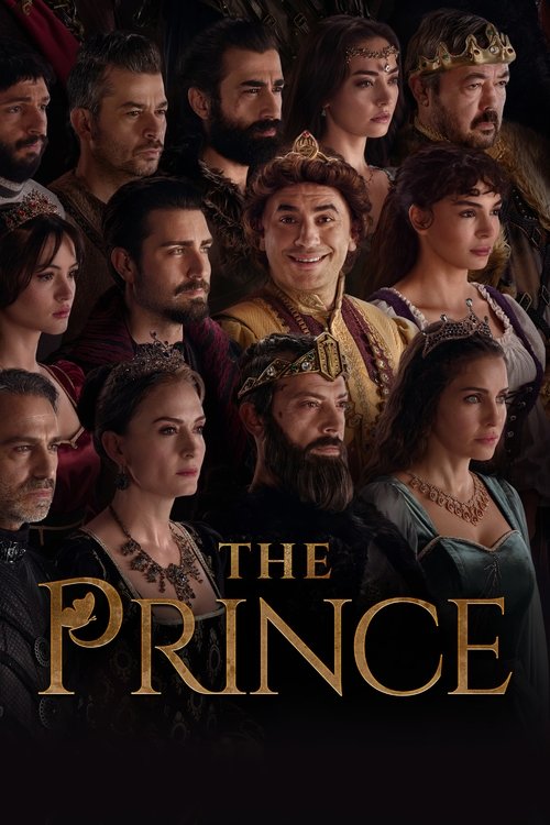 The Prince poster features a group of diverse characters in period costumes, exuding an air of mystery and intrigue. The warm, golden lighting enhances the dramatic atmosphere, while the title "The Prince" stands out prominently against the dark background.