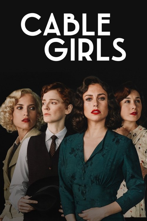The poster features four women in vintage 1950s attire against a stark black background. The teal dress stands out prominently, while the blonde woman wears a beige trench coat. The mood is dramatic and mysterious, hinting at a thriller or drama.