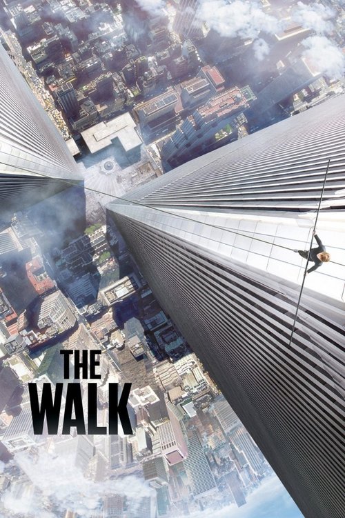 The poster captures a dramatic aerial view of a towering skyscraper, with people climbing its side. The image conveys a sense of urgency and danger, with smoke and debris scattered around. The colors are muted, with greys and blues dominating the scene. The mood is tense and foreboding, hinting a...