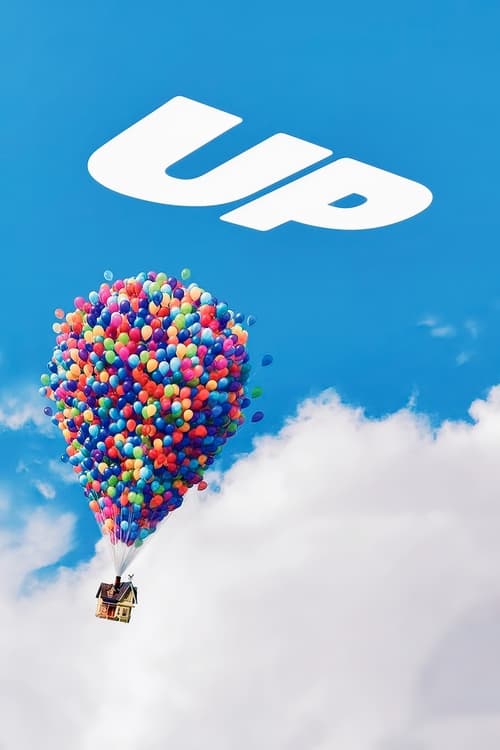A joyful, colorful balloon floats against a bright blue sky, symbolizing freedom and happiness. The playful design captures the spirit of the movie's upbeat energy.