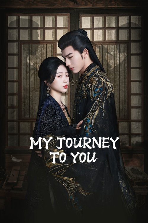 The poster features a romantic couple in traditional Chinese clothing, with warm golden tones and soft lighting creating an intimate atmosphere. The title "My Journey To You" is prominently displayed in elegant white lettering against the dark background.