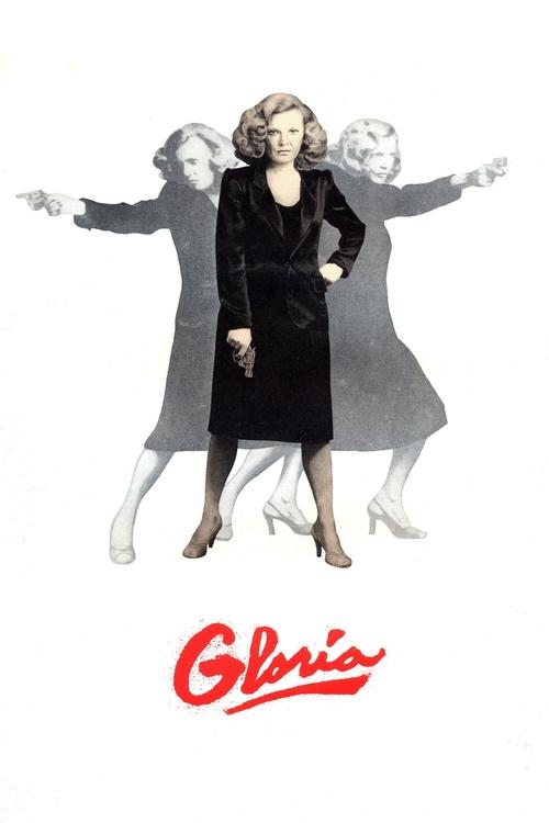 The poster features a central figure in a black dress with arms outstretched, flanked by two ghostly figures in white. The red "Gloria" text at the bottom adds a dramatic touch. The overall mood is mysterious and theatrical, hinting at a supernatural or thriller genre.
