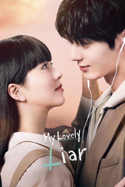 The poster features a tender moment between two characters, a woman with dark hair and a man with short dark hair, gazing into each other's eyes. The warm, soft lighting enhances the romantic atmosphere, while the title "My Lovely Liar" is elegantly written in white script.