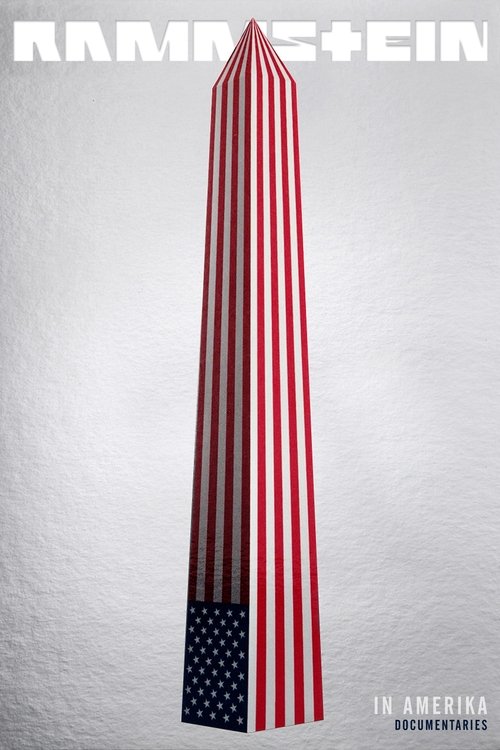 This poster features a striking American flag design, symbolizing patriotism. The bold red and white stripes evoke a sense of national pride, while the dark blue field at the bottom hints at the band's musical heritage. The minimalist composition and stark white background create an intense, dram...