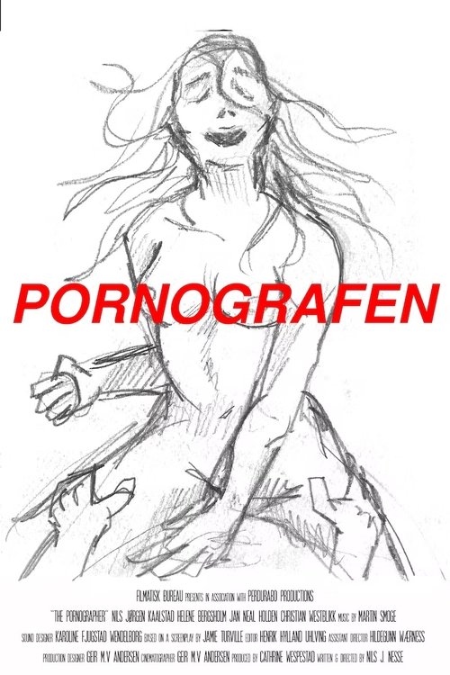This poster features a striking black-and-white sketch of a woman with long hair flowing dramatically, exuding mystery and allure. Bold red text overlays the image, creating a bold contrast against the monochrome background. The overall mood is edgy and provocative, hinting at themes of adult con...
