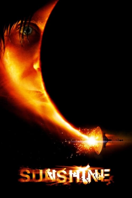 The poster features a close-up of a person's face partially obscured by a glowing orange and yellow sun, creating a dramatic and mysterious atmosphere. The warm colors evoke a sense of warmth and intensity, while the dark background adds depth and mystery to the scene.