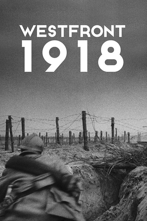 This black-and-white poster captures the somber mood of World War I. It features a soldier in the foreground, with barbed wire stretching across the background, evoking the harsh reality of the front. The stark, monochromatic palette and the solitary figure convey a sense of isolation and hardship.