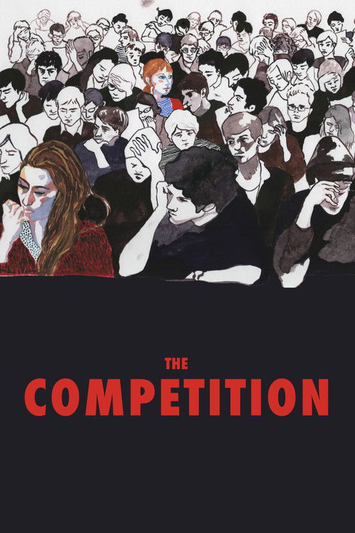 This movie poster features a collage of diverse, animated characters against a dark background, evoking a sense of chaotic energy and social commentary. The red text "THE COMPETITION" stands out prominently, suggesting a dramatic and intense narrative.