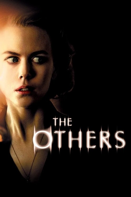 The poster features a woman with a somber expression against a dark background, with the title "The Others" prominently displayed in bold, white letters. The mood is mysterious and suspenseful, evoking a sense of intrigue and danger.