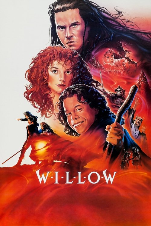 This movie poster features three characters against a fiery red background, evoking a sense of adventure and danger. The intense expressions and dynamic poses suggest a thrilling narrative, while the warm colors create an atmosphere of excitement and urgency.