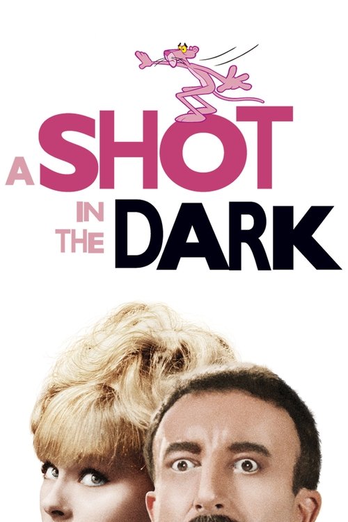 The poster features a striking pink silhouette of a woman with blonde hair against a white background. The title "A Shot in the Dark" is prominently displayed in bold pink and black text, evoking a suspenseful atmosphere. The image captures the essence of the film's thriller genre with its dramat...