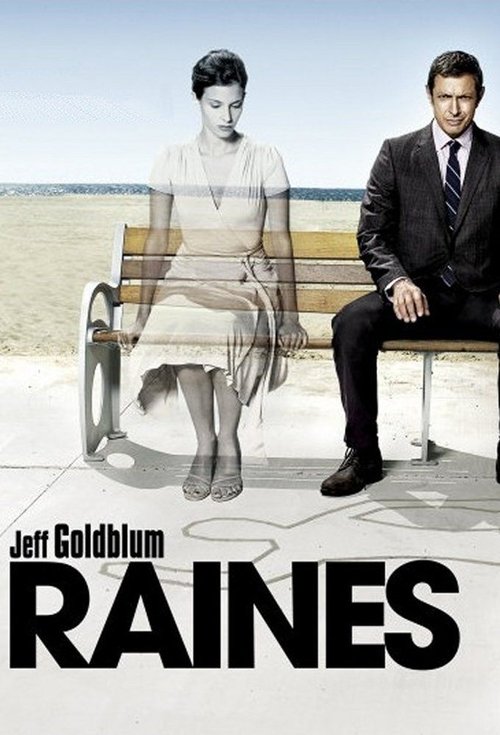The poster features a man in a sharp suit and woman in a light dress sitting on a wooden bench by the beach, evoking a somber mood. The muted tones of the image, combined with the stark black text, suggest a dramatic and possibly melancholic narrative.