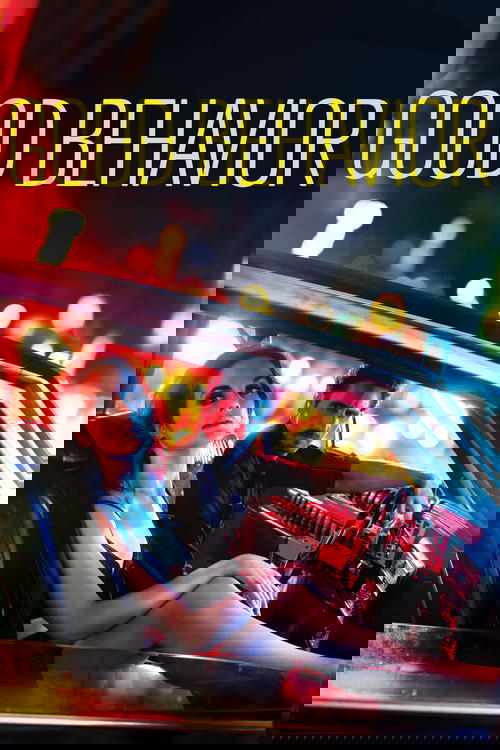 The poster features a woman and man in a car at night, with vibrant neon lights and warm glow. The mood is mysterious and intriguing, hinting at an action or thriller genre.