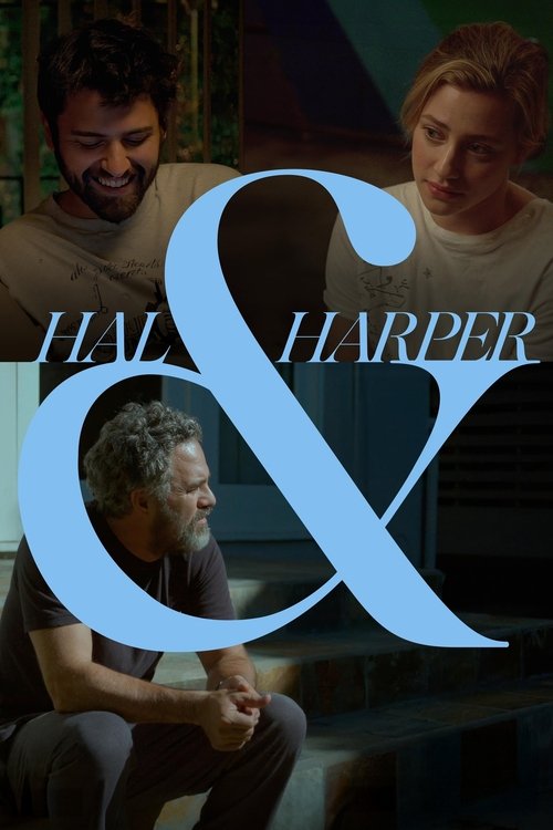 The poster features a split-screen of three characters in a dimly lit room, with a large "HAL &" logo in light blue and white. The mood is intimate and mysterious, suggesting a drama or thriller.