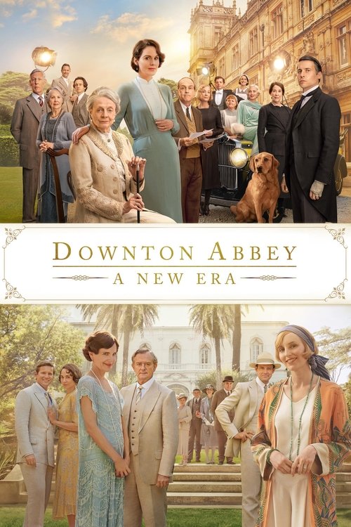 This poster captures the essence of "Downton Abbey: A New Era" with its warm, golden hues and period-appropriate attire. The ensemble cast exudes elegance and charm, while the lush greenery and grand architecture evoke a sense of timeless beauty and nostalgia. The overall mood is one of serene so...