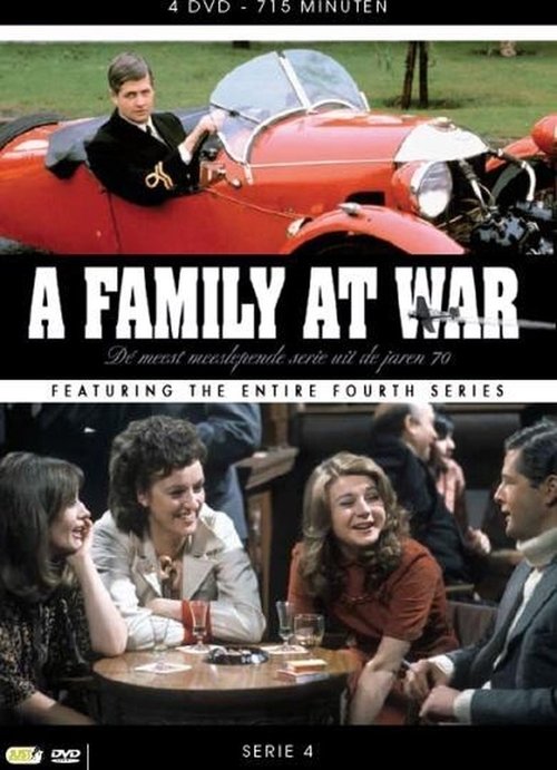 The poster features a vibrant red vintage car and a lively scene of people enjoying a meal together, evoking a warm, nostalgic atmosphere. The text highlights the show's connection to the TV series, emphasizing its historical and emotional depth.