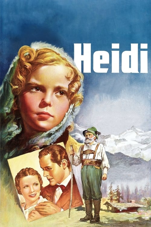 This vintage movie poster features a blonde girl with a serene expression, surrounded by a pastoral landscape. The warm colors of the illustration evoke a nostalgic, timeless mood, capturing the essence of a classic children's adventure.
