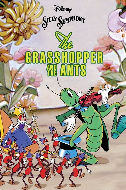 This vibrant movie poster features colorful animated characters, including a cheerful green grasshopper and a playful ant, surrounded by lively people in red and blue outfits. The bright, cheerful colors and dynamic composition evoke a joyful, adventurous mood, capturing the essence of a fun-fill...