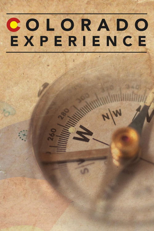 This TV show poster features a vintage map background with a compass needle pointing north, evoking a sense of adventure and exploration. The warm, earthy tones and classic design suggest a nostalgic, inviting atmosphere for travelers seeking unique experiences in Colorado.